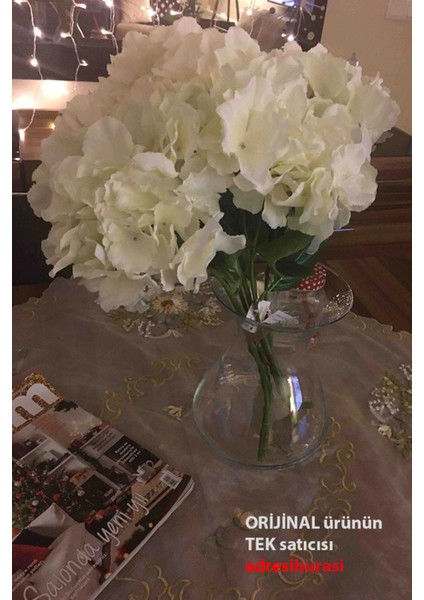 Adresiyapayçiçek Yapay Çiçek 5 Dal Lux Ortanca Demeti Ekru – Yapay Çiçek Dekor, Masa Süsü, Fon modelleri