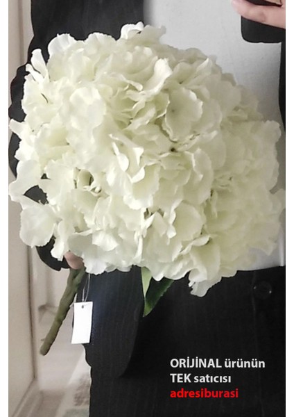 Adresiyapayçiçek Yapay Çiçek 5 Dal Lux Ortanca Demeti Ekru – Yapay Çiçek Dekor, Masa Süsü, Fon indirimleri