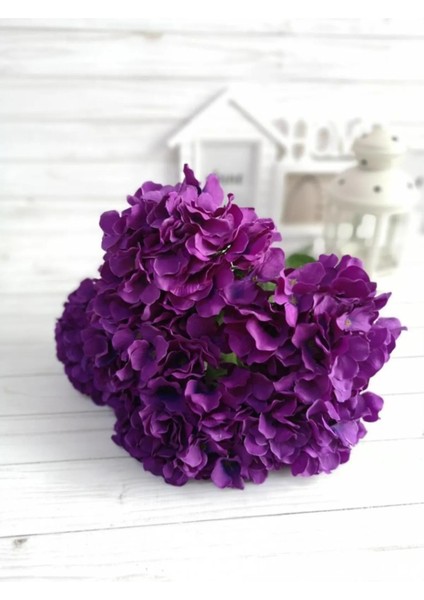 Yapay 5 Dallı Ortanca Demeti 50 cm Mor fiyatları