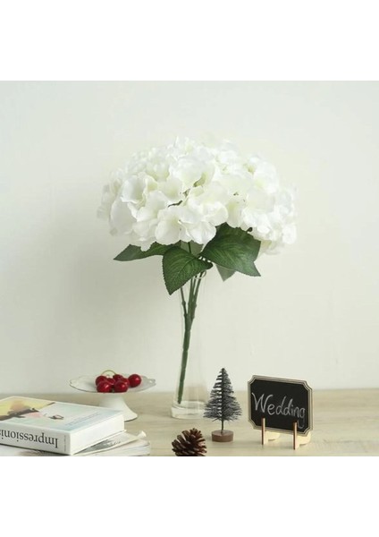 Yapay 5 Dallı Ortanca Demeti 50 cm Beyaz modelleri