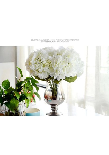 Yapay 5 Dallı Ortanca Demeti 50 cm Beyaz indirimleri