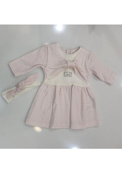 Baskılı Pamuklu Bebe Kız Elbise