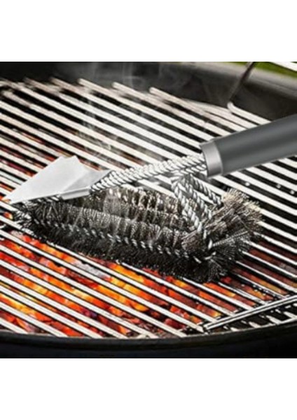 Mangal Izgara Temizleme Fırçası – Paslanmaz Çelik Telli, Uzun Saplı Grill Temizlik Aparatı Mangal Temizlik Fırçası fırsatları