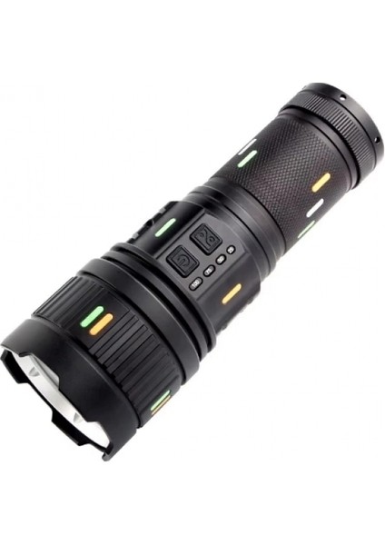 Pro F-3001 Alüminyum Tg LED Güç Göstergeli Type-C Şarjlı El Feneri 100 W modelleri