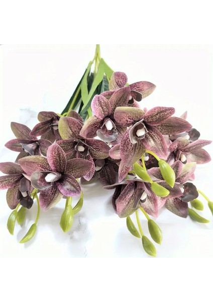 Yapay Çiçek Islak Dokulu Orkide 3 Dal 45 cm Kahve fiyatları