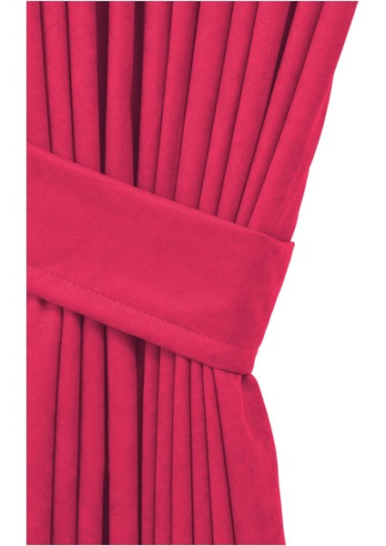 Petek Dokulu Kadife Dokuma Seyrek (1 x 2)Pileli Fon Perde (Fuşya) fiyatları