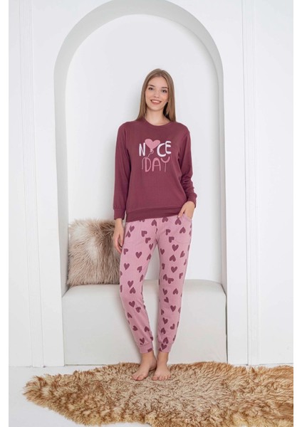 Desenli Kadın Pijama Takımı 2081