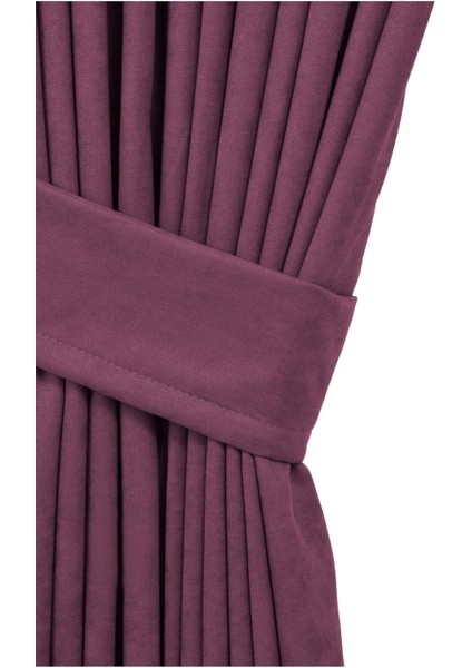 Petek Dokulu Kadife Dokuma Seyrek (1 x 2)Pileli Fon Perde (Mürdüm) fiyatları