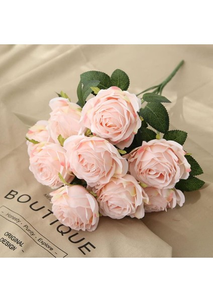 Yapay Çiçek 7 Gül Büyük Boy Demet 40CM Pembe fiyatları