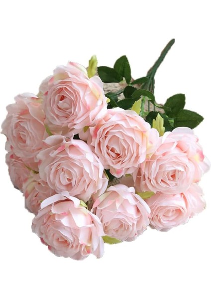 Yapay Çiçek 7 Gül Büyük Boy Demet 40CM Pembe modelleri