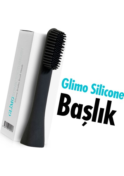 Nylon & Silicone Head 4 Şarjlı Diş Fırçası Başlığı Black