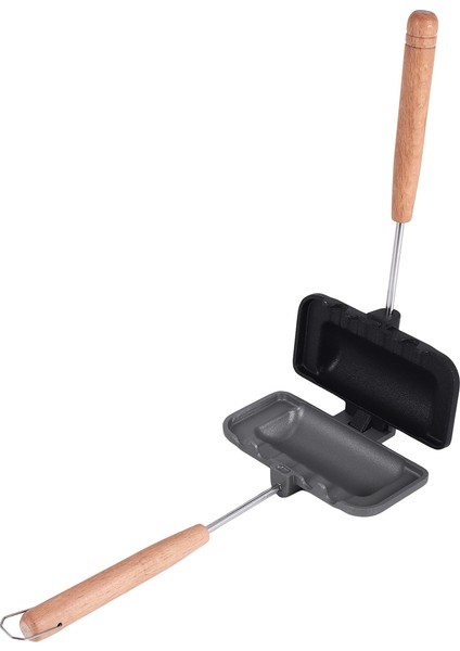 Sosisli Sandviç Tost Makinesi, Çift Taraflı Sandviç Pişirme Tepsisi, Peynir Makinesi Sandviç Makinesi Çevirme Tepsisi, Kamp Kızartma Tavası (Yurt Dışından)