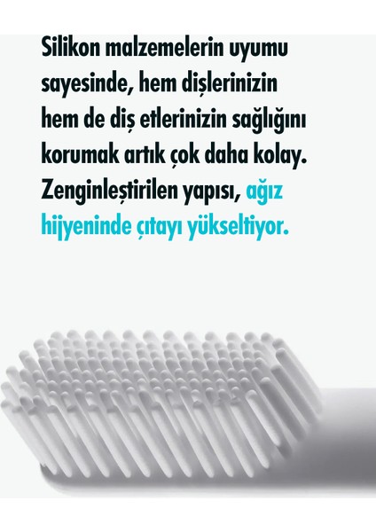 Nylon & Silicone Head 4 Şarjlı Diş Fırçası Başlığı White fırsatları
