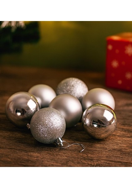 Yılbaşı Ağaç Süsü Top Seti – 6 Adet
