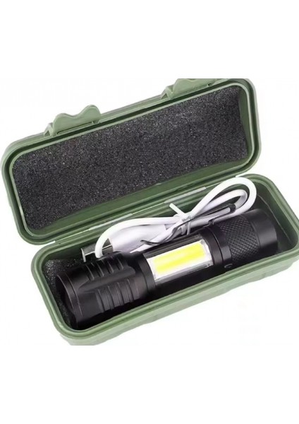 Wison WS-5454 Taktik El Feneri USB Şarj Edilebilir Kamp Feneri Cob Zumlanabilir Mini Taşınabilir El Feneri fiyatları
