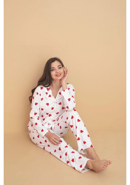 Desenli Kadın Pijama Takımı 4000