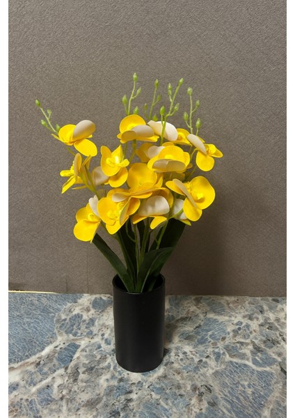 Yapay Çiçek Islak Orkide Demet 5 Dal 40 cm Sarı fiyatları