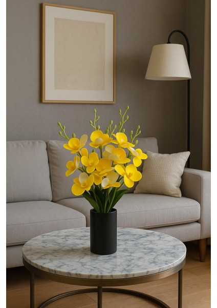 Yapay Çiçek Islak Orkide Demet 5 Dal 40 cm Sarı modelleri