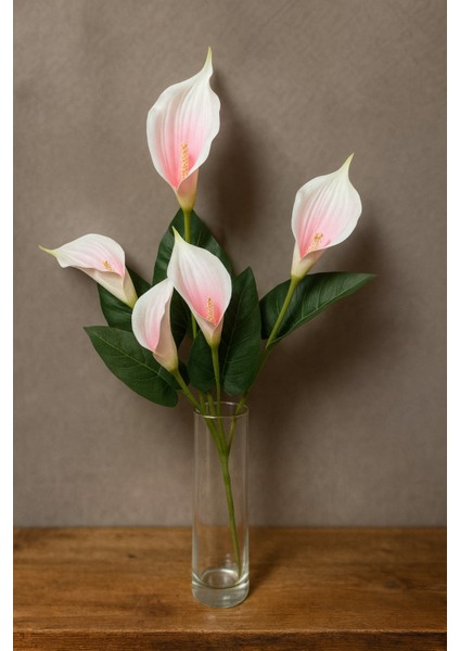 Yapay Çiçek Islak Gala Açık Pembe 5 Dal 80 cm