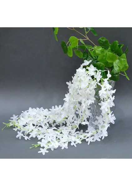 Sarkan Akasya Çiçek Beyaz 4 Dallı 80 cm