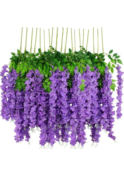 Yapay Sarkan Akasya Çiçeği 100 cm Mor 12 Li Paket Akasya 12Lİ