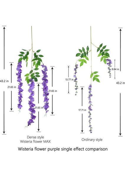 Yapay Sarkan Akasya Çiçeği 100 cm Mor 12 Li Paket Akasya 12Lİ
