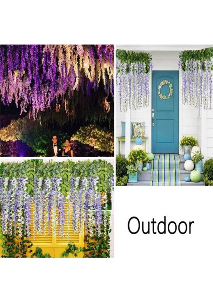 Yapay Sarkan Akasya Çiçeği 100 cm Mor 12 Li Paket Akasya 12Lİ