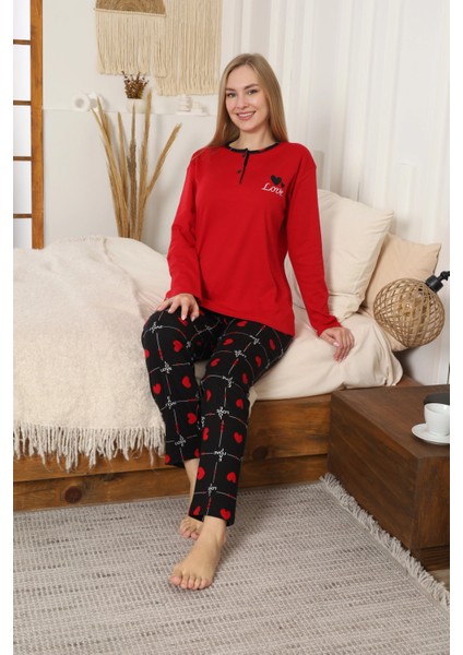 Desenli Kadın Pijama Takımı 10093