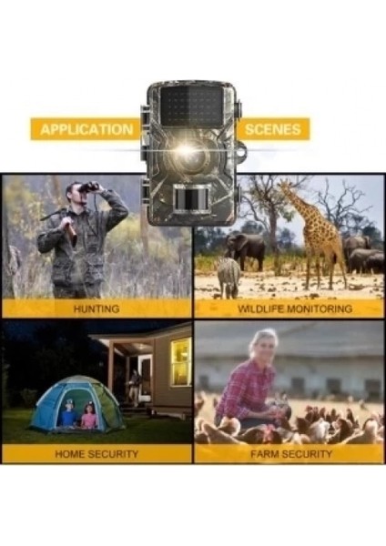 Fotokapan Kamera 12MP 1080P Doğa ve Outdoor Gece Görüşlü Kamera Su Geçirmez fırsatları