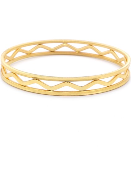 altın kaplama oluklu ve zigzag ajda bilezik blz-3126 fiyatları