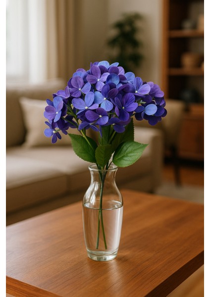 Yapay Lüx 5 Dallı Islak Ortanca Demeti 45 cm Mor fiyatları