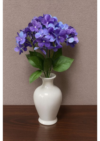 Yapay Lüx 5 Dallı Islak Ortanca Demeti 45 cm Mor modelleri