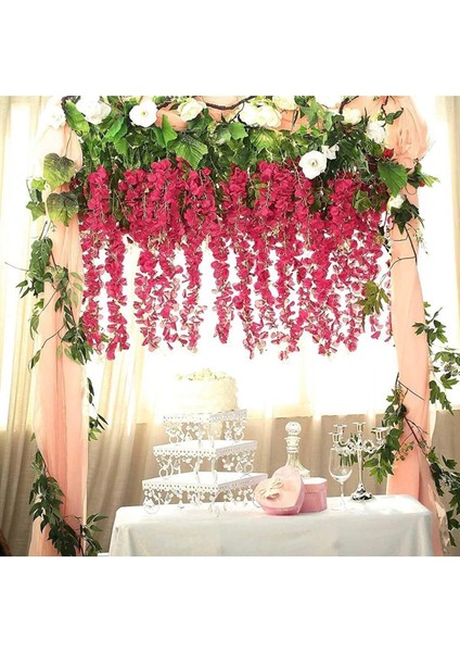 Yapay Sarkan Akasya Çiçeği 100 cm Kırmızı 12 Li Paket Akasya 12Lİ fırsatları