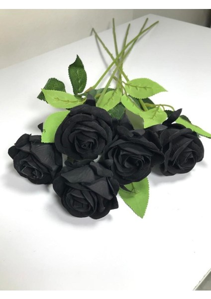 Özel Siyah Yapay Gül 5 Adet 30 cm fiyatları