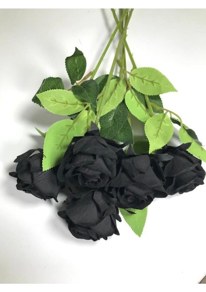 Özel Siyah Yapay Gül 5 Adet 30 cm modelleri