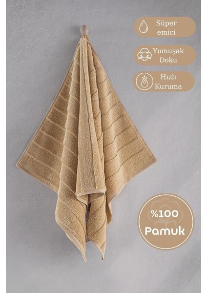 Pamuk Tekli Havlu Jakarlı Karna Premıum Venna - 70 x 140 modelleri