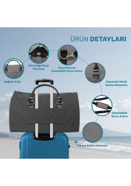 2’si 1 Arada Omuz Seyahat Çantası ve Elbise Çantası Katlanabilir, Ayakkabı Çantası, Çok Amaçlı Çanta fırsatları