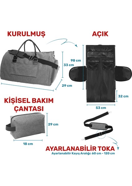 2’si 1 Arada Omuz Seyahat Çantası ve Elbise Çantası Katlanabilir, Ayakkabı Çantası, Çok Amaçlı Çanta indirimleri