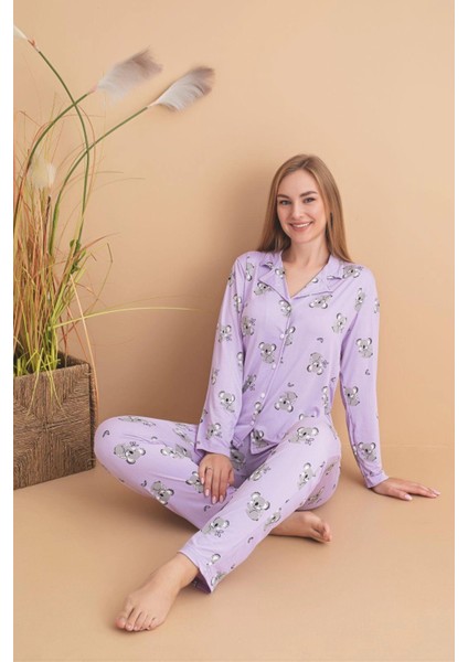 Desenli Kadın Pijama Takımı 1350