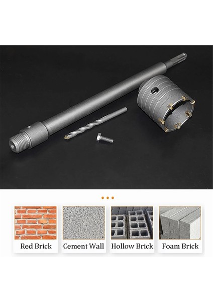 1set 2 1/2 Inç Beton Delik 220MM Sds ile Şans Sihir 65MM Duvar Deliği Çimento Tuğla Taş Duvar Için Testere Matkap Bit (Yurt Dışından) indirimleri