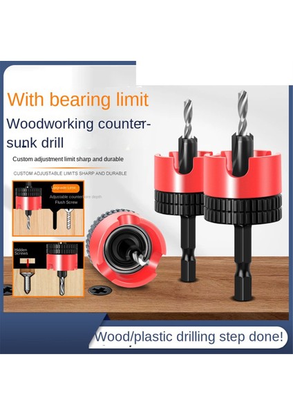 5pcs 8mm Shank Countersunk Matkap Bit Ahşap Yönlendirici Bit Çekirdek Sınırlayıcı Matkap Bitleri Delik Açıcı Yönlendirici Bit (Yurt Dışından) modelleri