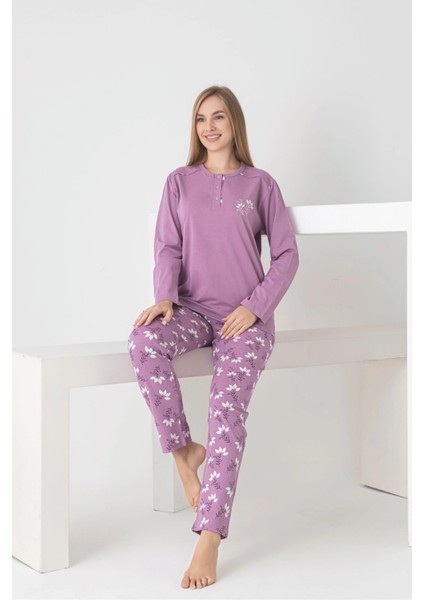Desenli Kadın Pijama Takımı 3101