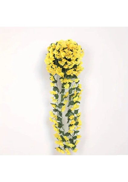 Yapay Çiçek Sarkan Menekşe Balkon,duvar Süsü 70 cm Sarı