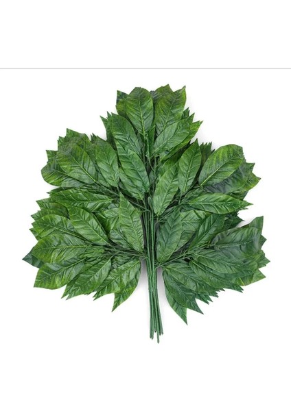 Yapay Çiçek 12 Dal Ceviz Yaprağı Yeşil Ağaç Yaprağı