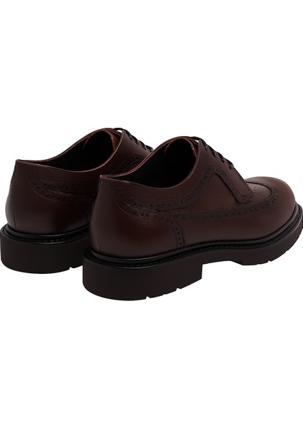 GR0403 Hakiki Deri Italyan Tarz Tasarım Eva Yüksek Taban Koku Yapmaz Koyu Kahve Spor Klasik Ayakkabı fırsatları