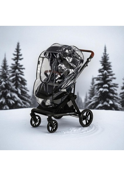 Fermuarlı Ultra Lüks Bebek Arabası Yağmurluğu Siyah fiyatları