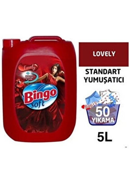Soft Lovely Konsantre Çamaşır Yumuşatıcısı Aldehit Kokulu 5 lt 100 Yıkama Kapasitesi indirimleri