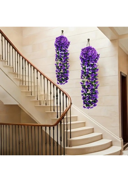 Yapay Çiçek Sarkan Menekşe Balkon,duvar Süsü 70 cm Acık Mor 1 Adet fırsatları