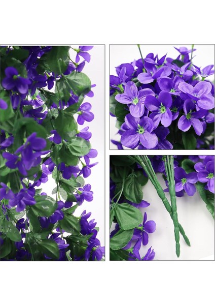 Yapay Çiçek Sarkan Menekşe Balkon,duvar Süsü 70 cm Acık Mor 1 Adet indirimleri