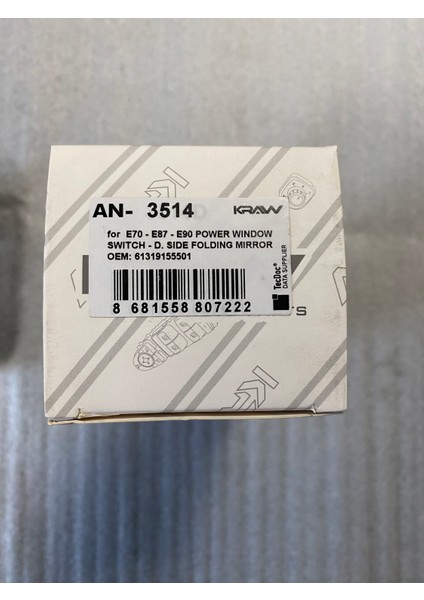 Bmw E70 E84 E90 Sol Ön Cam Düğmesi 61319122121 fırsatları